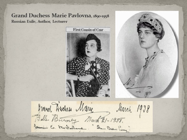 guest book duchess pavlovna 1938