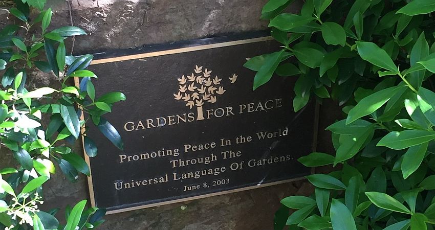 today gardensforpeace plaque